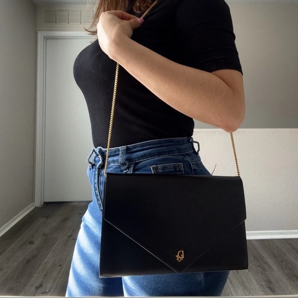 Authentic Dior Black Bag with Gold Chain Accent - Picture 11 of 11